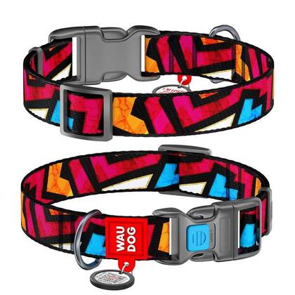 Nylon dog collar with WAUDOG Nylon QR passport