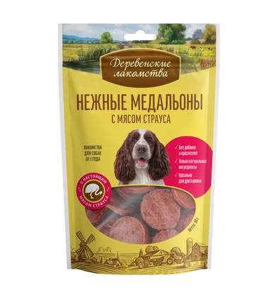 "Derevenskie Lakomstva" tender ostrich meat medallions