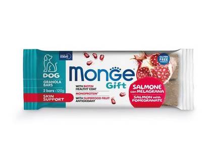 MONGE GIFT Dog Skin support Salmon with pomegranate 120X13