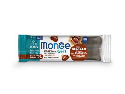 MONGE GIFT Dog Meat Bars Sensitive digestion Lamb with chestnut 40gr
