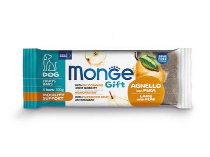 MONGE GIFT Dog Fruit Bars Mobility support Lamb with pear 100gr