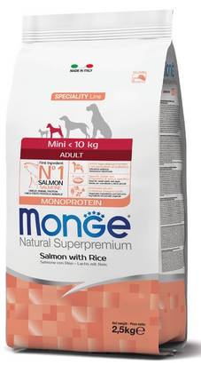 MONGE Mini Adult Salmon with Rice 2,5kg
