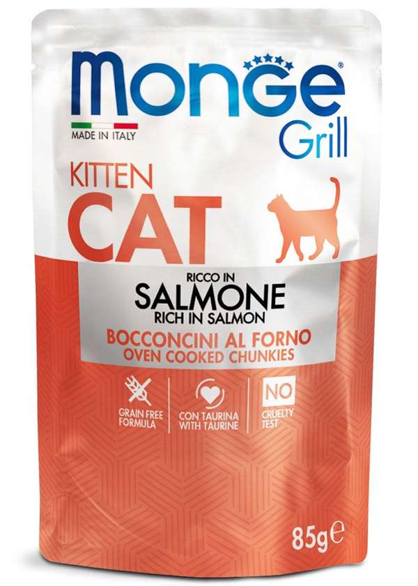 MONGE Chunkies in Jelly Kitten Rich in Salmon 85gr
