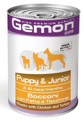GEMON Puppy & Junior - With Chicken and Turkey 415gr