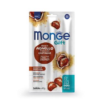MONGE GIFT Dog Sticks Sensitive digestion Lamb with chestnut 45gr