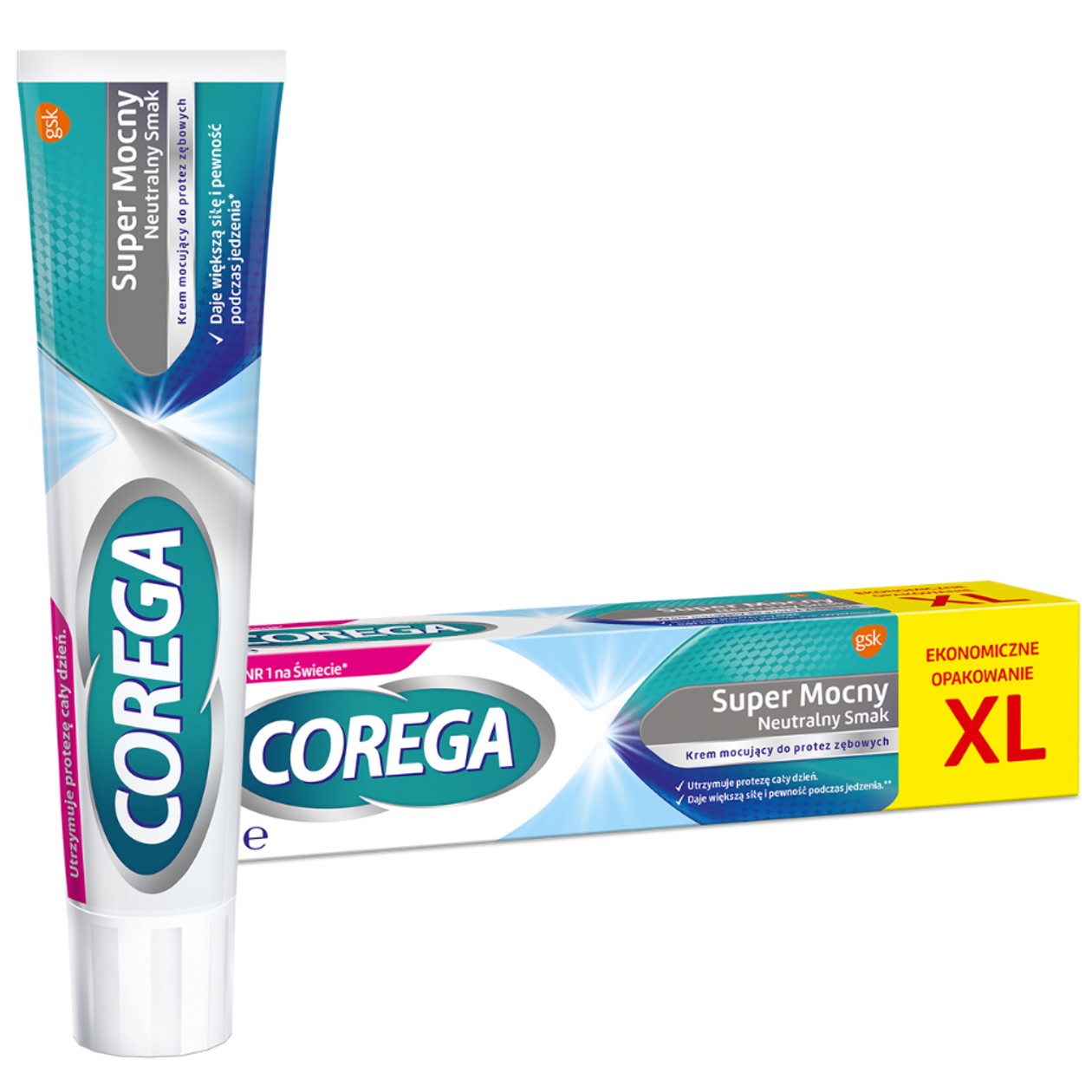 Krem Mocujący do Protez Zębowych Super Mocny Neutralny Smak Corega 70g (expires soon)