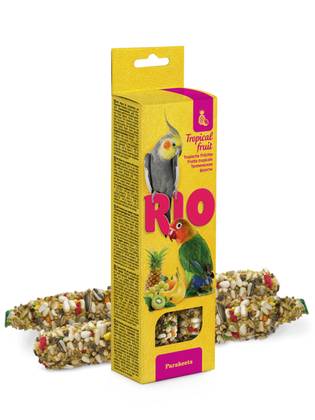 RIO sticks with tropical fruit for medium-sized parrots