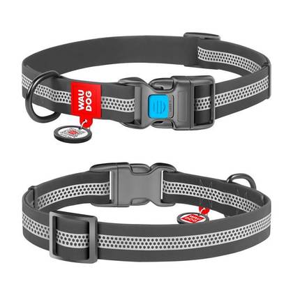 Waterproof dog collar WAUDOG Waterproof QR passport