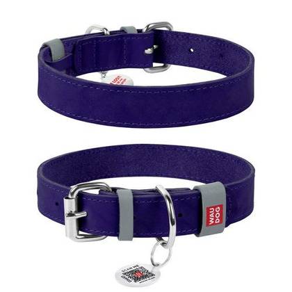 Leather dog collar WAUDOG Classic