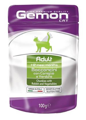 GEMON Adult - Chunkies With Rabbit and Vegetables 100gr