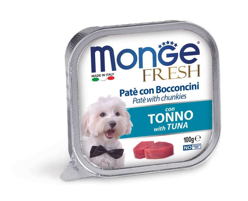 MONGE Fresh Paté and Chunkies with Tuna 100gr
