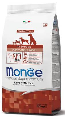 MONGE All Breeds Puppy & Junior Lamb with Rice 12kg