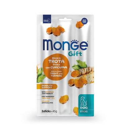 MONGE GIFT Dog Sticks Mobility support Trout with boswellia 45gr