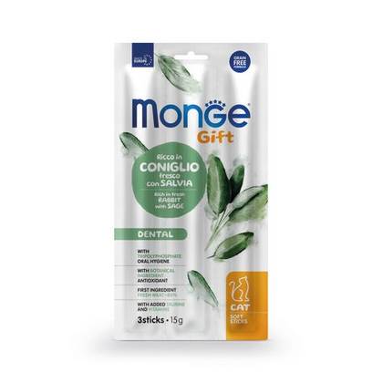 MONGE GIFT Cat Soft Sticks Dental Rabbit with sage 15gr