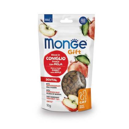 MONGE GIFT Cat Meat Minis Dental Rabbit with sage 50gr