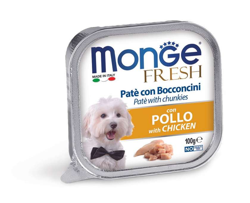MONGE Fresh Paté and Chunkies with Chicken 100gr