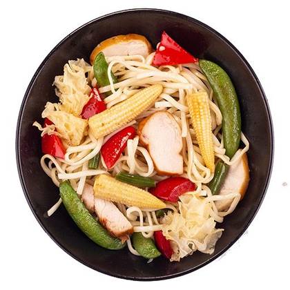 Удон з копченою куркою і чилі джемом