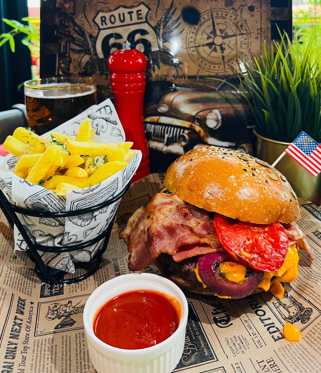 Whiskey burger