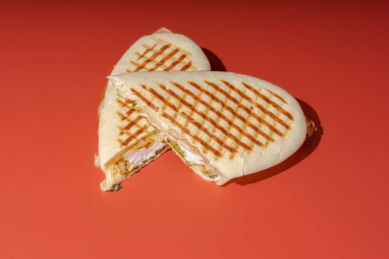 Panini with chicken and cheese