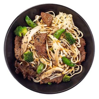 Удон з телятиною та грибами в соусі Хойсін