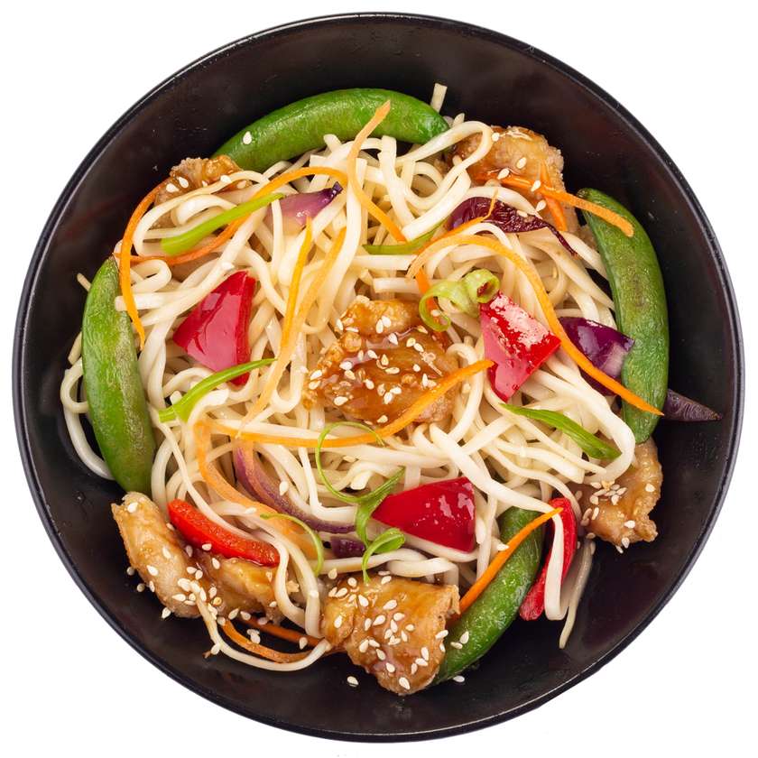 Удон з куркою в соусі Теріякі