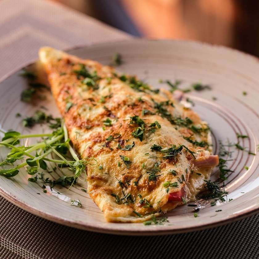 Omelet with Smoked Pork Loin and Vegetables