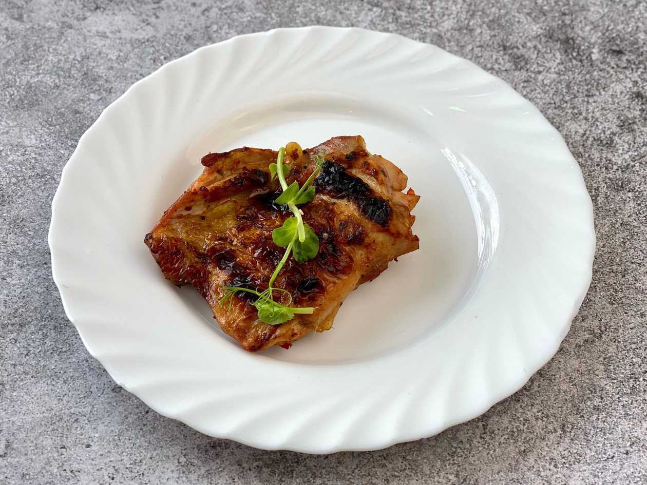 Chicken ham in sweet chili marinade.