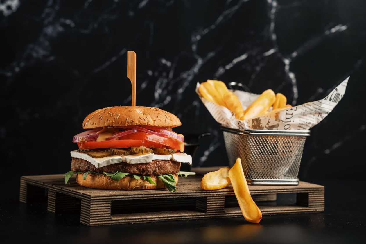 French angus cheeseburger