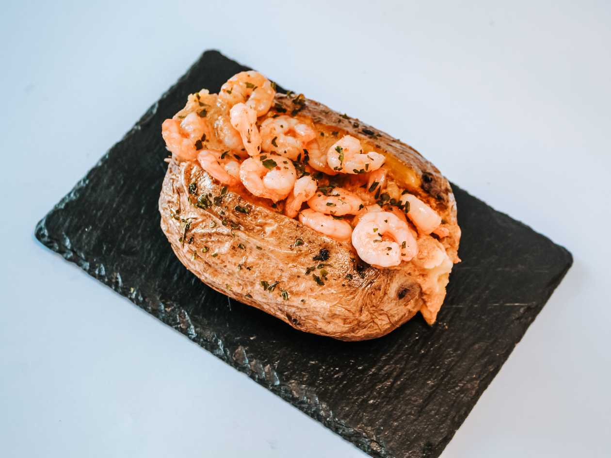 Stuffed Potato with Creamy Shrimp