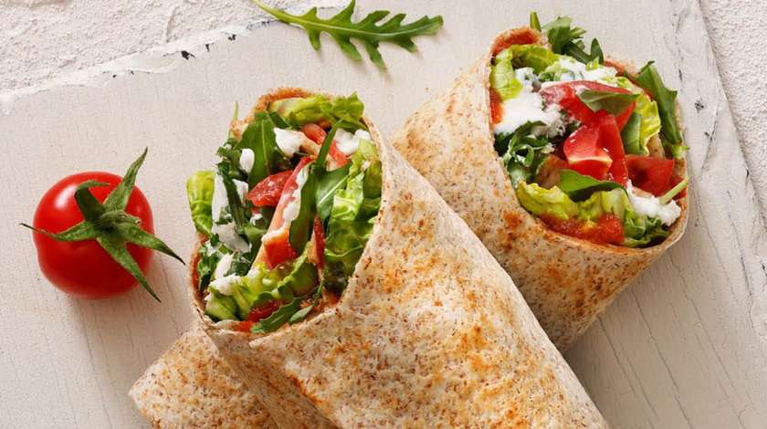 Wrap wwith goat cheese