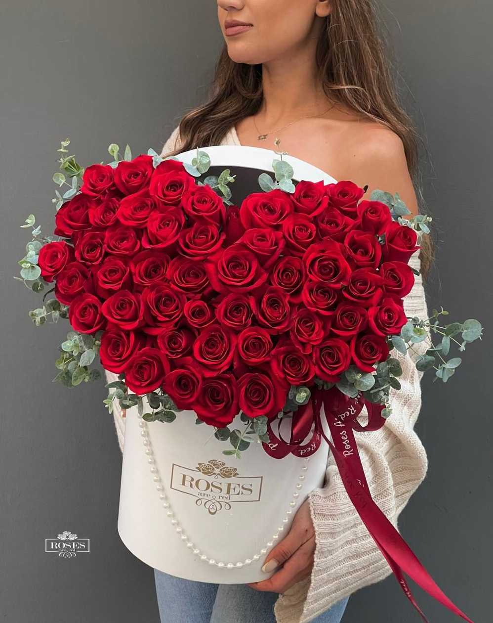 51 roses in box #1202