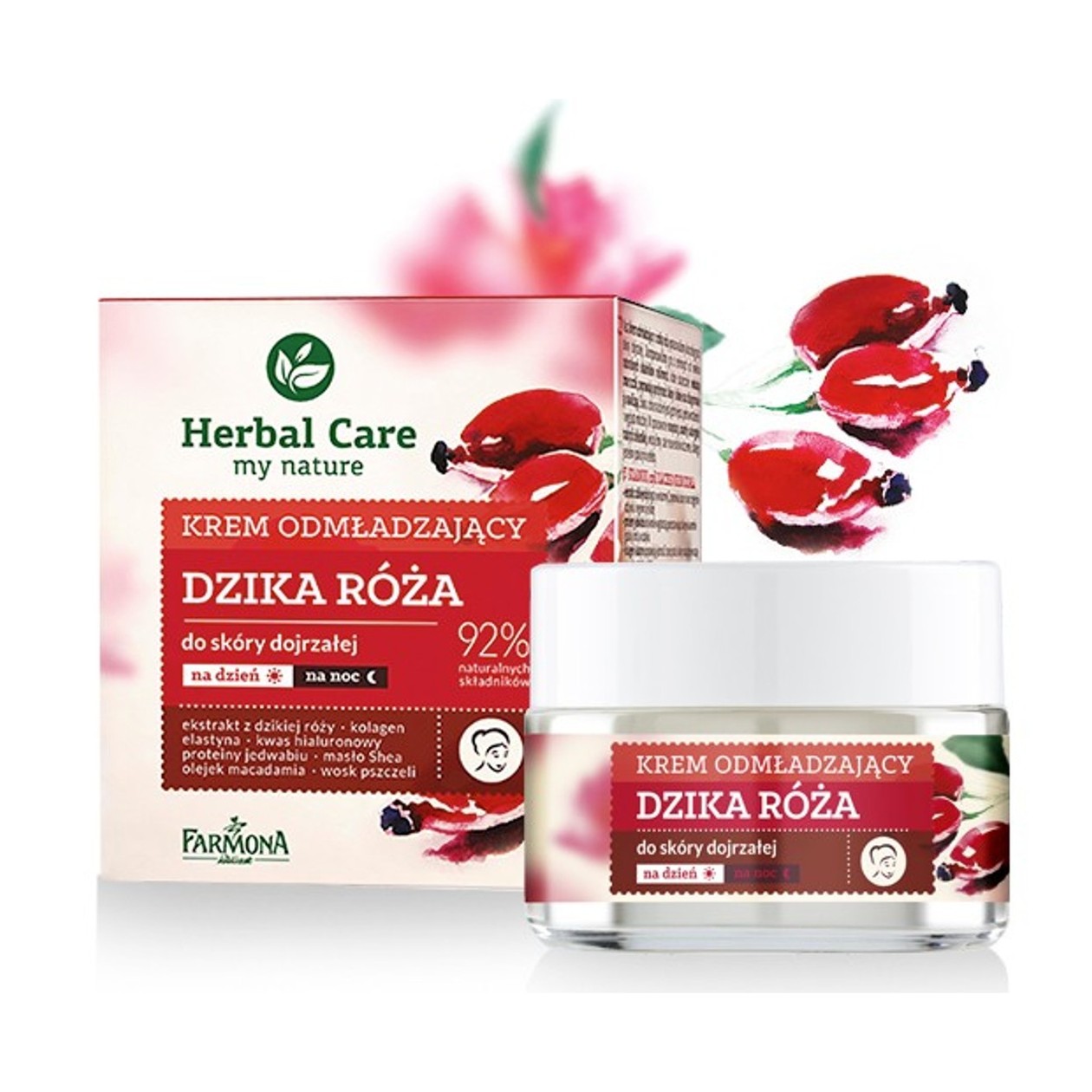 Krem Odmładzający z Różą na Dzień i Noc Herbal Care Farmona 50ml (expires soon)