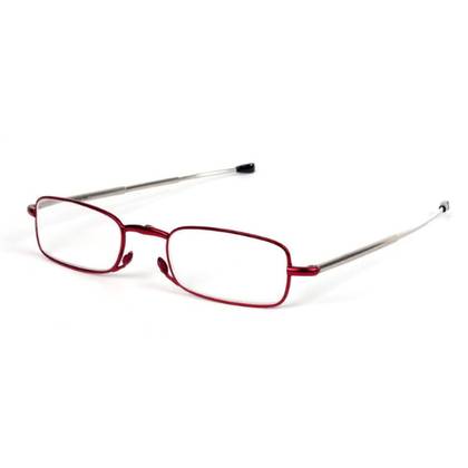 Kokkupandavad lugemisprillid Microvision +2.00 karbis, punane