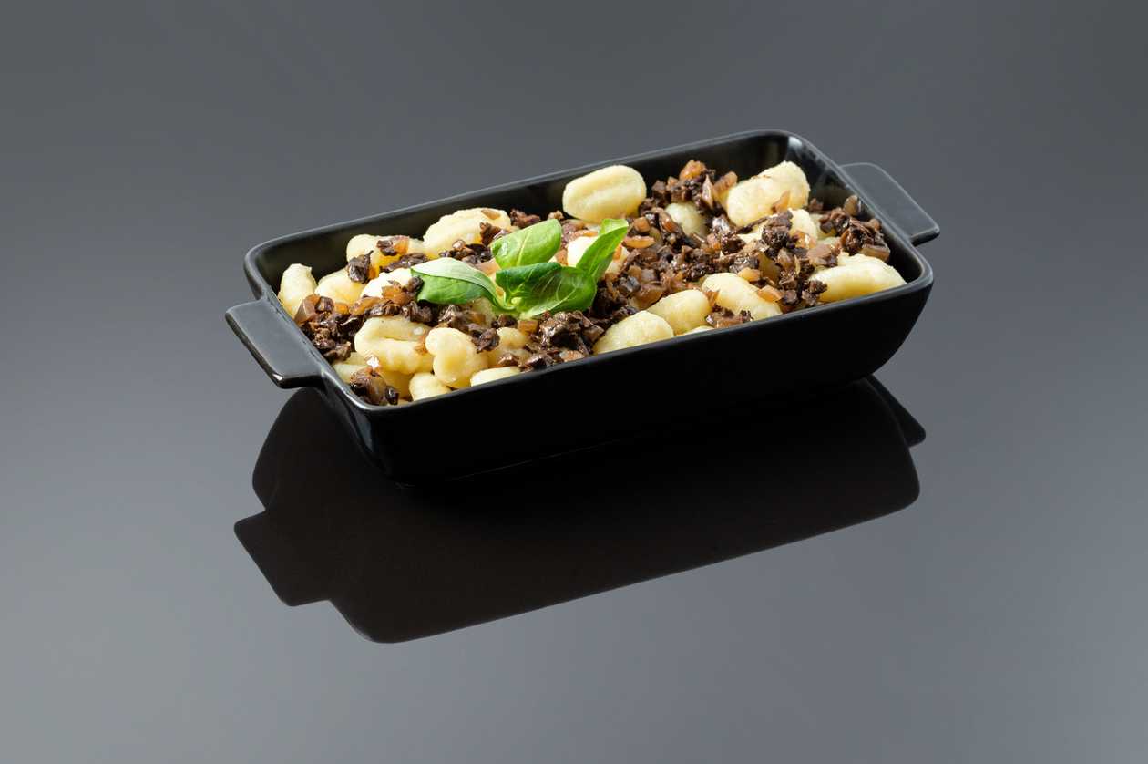 Gnocchi with porcini mushroom and cream sauce