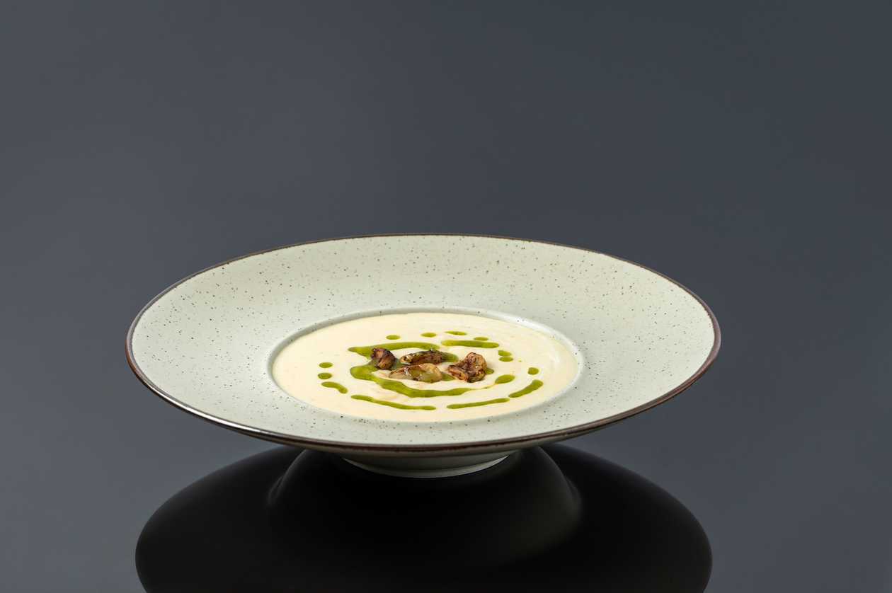 Caramelized garlic soup