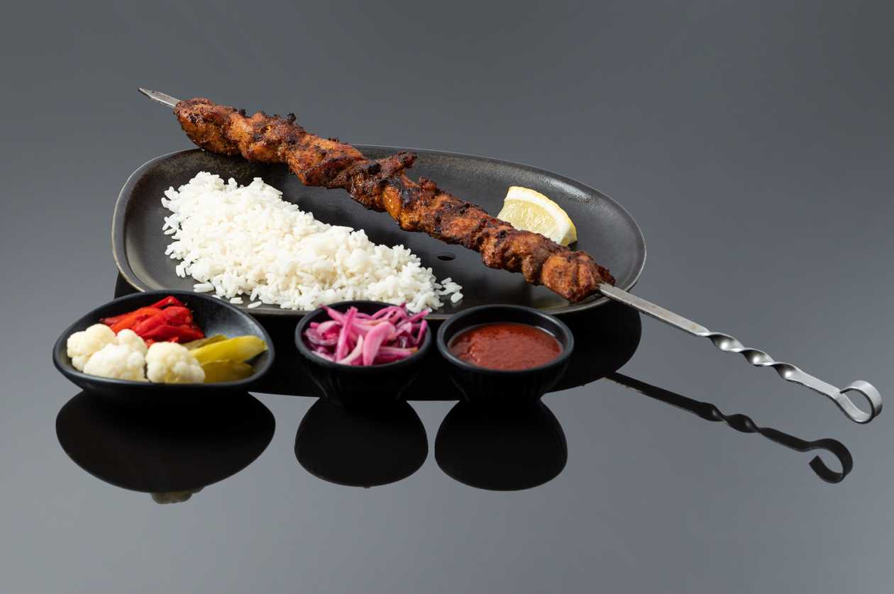 Pork shish kebab average portion