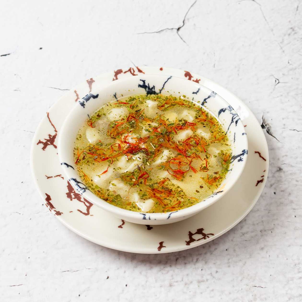 Dushbere (Azerbaijani dumplings in broth)