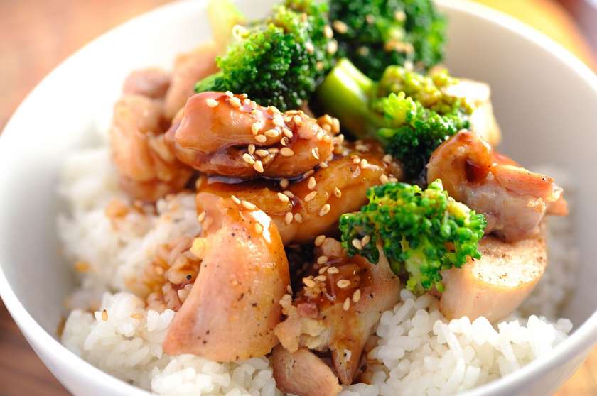 Chicken fillet with asparagus