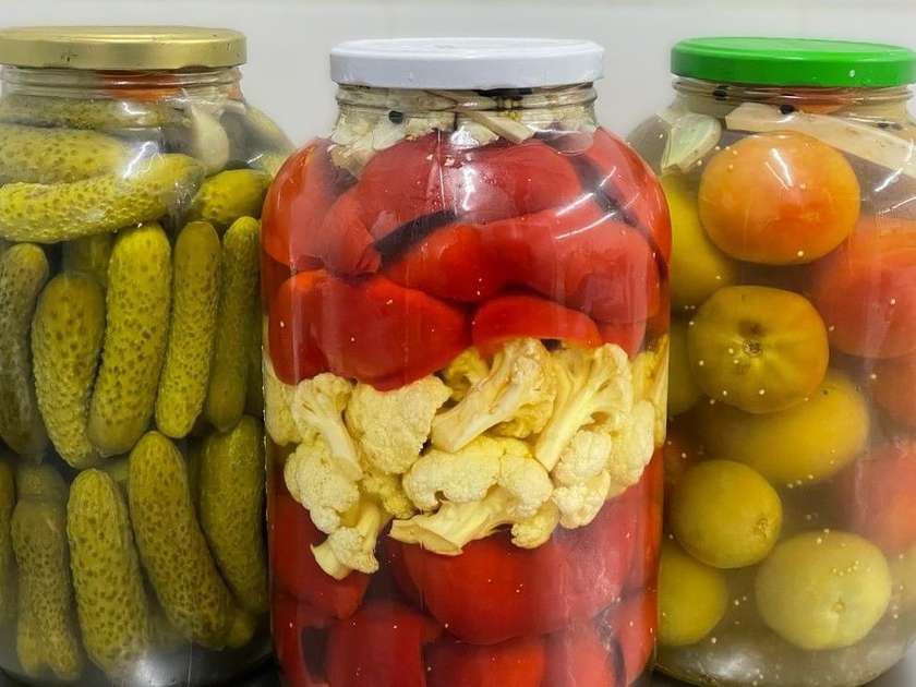 Assorted pickle salad