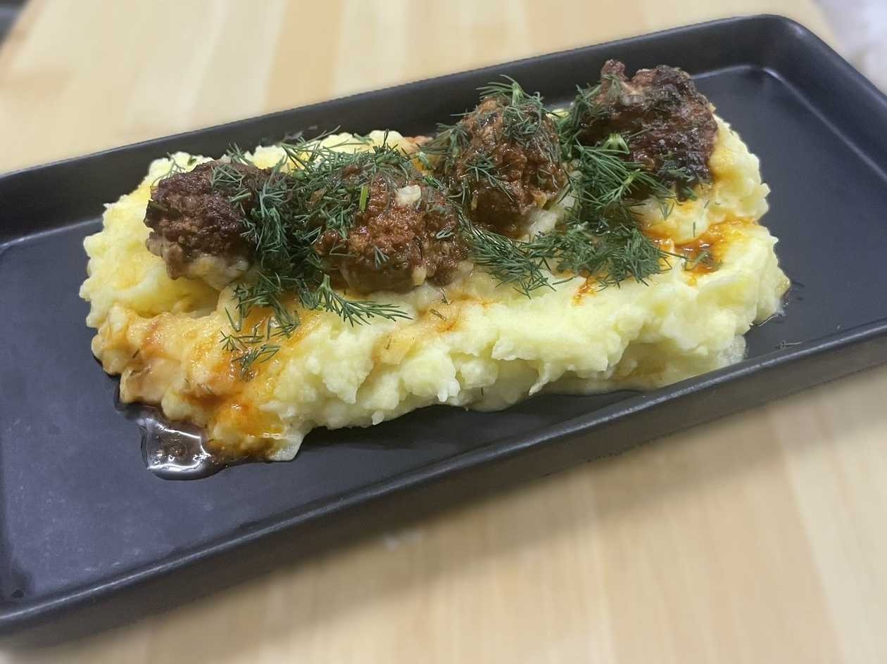 Marinated pork meatballs