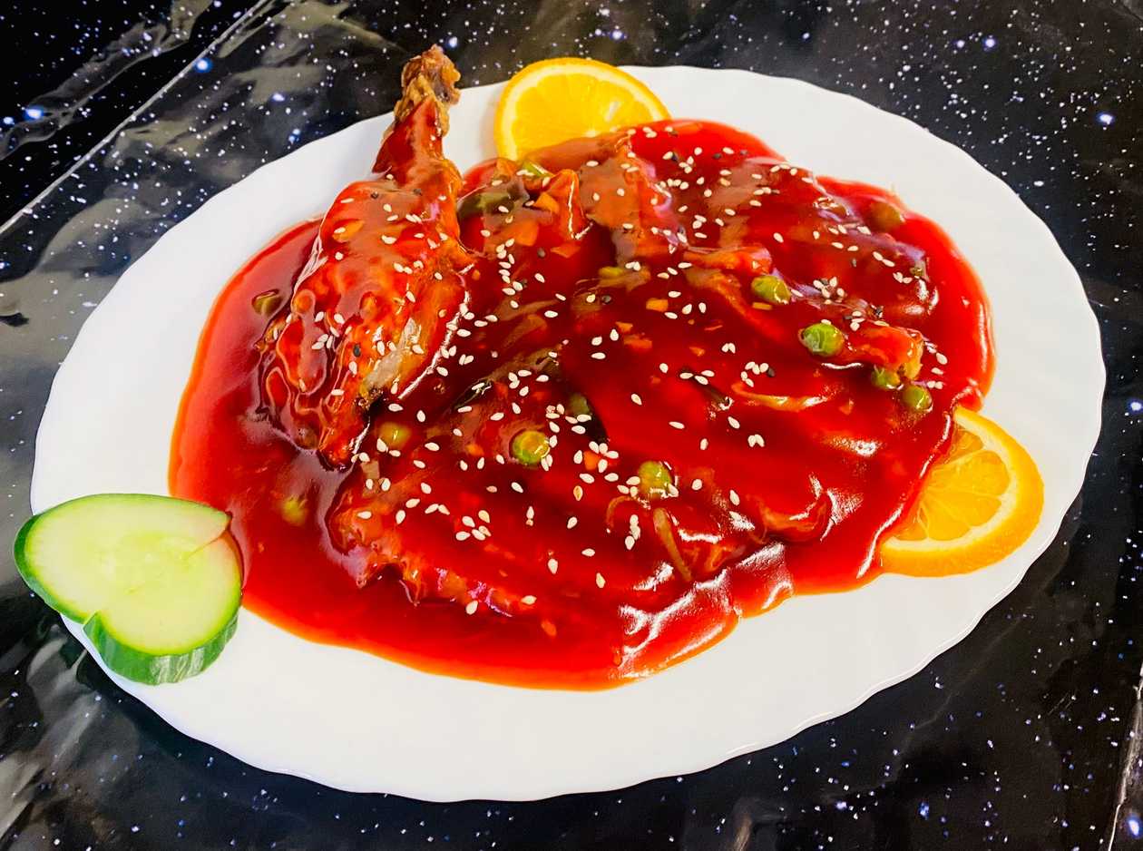 83.FRIED DUCK IN GARLIC SAUCE **