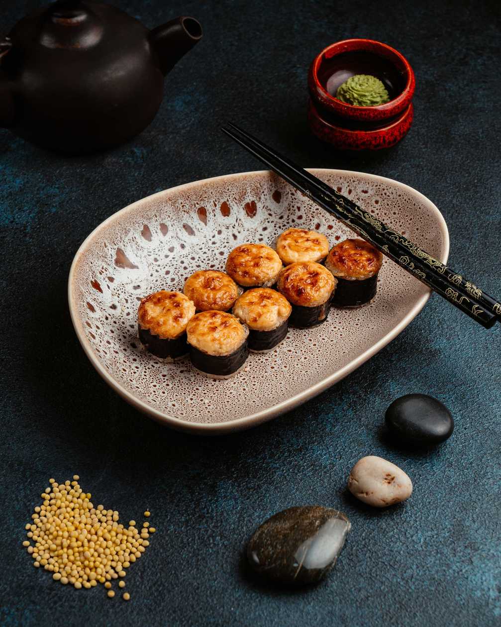 Baked roll with crab