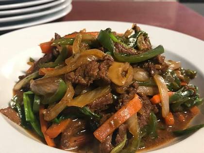 Beef or Chicken sauce with jollof