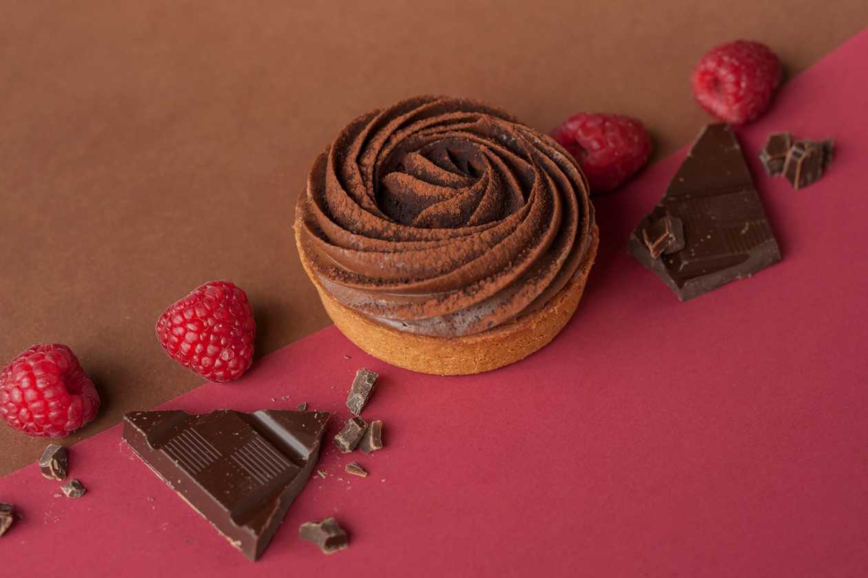 Tartaletka ciemna czekolada malina