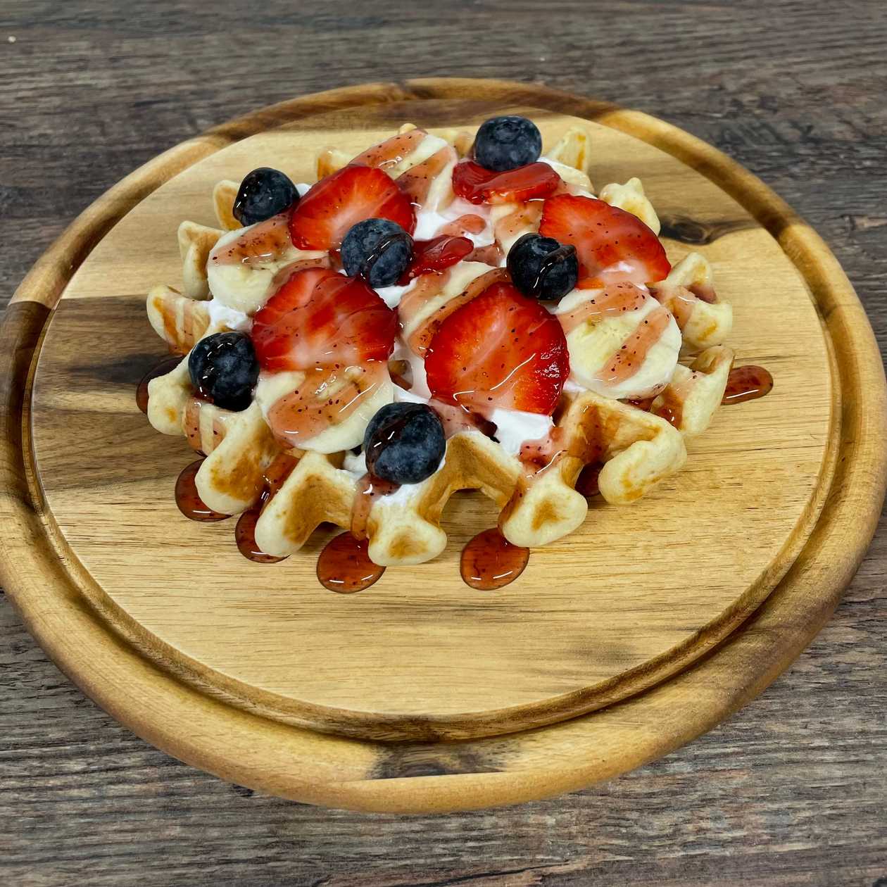 Fresh cheese waffle