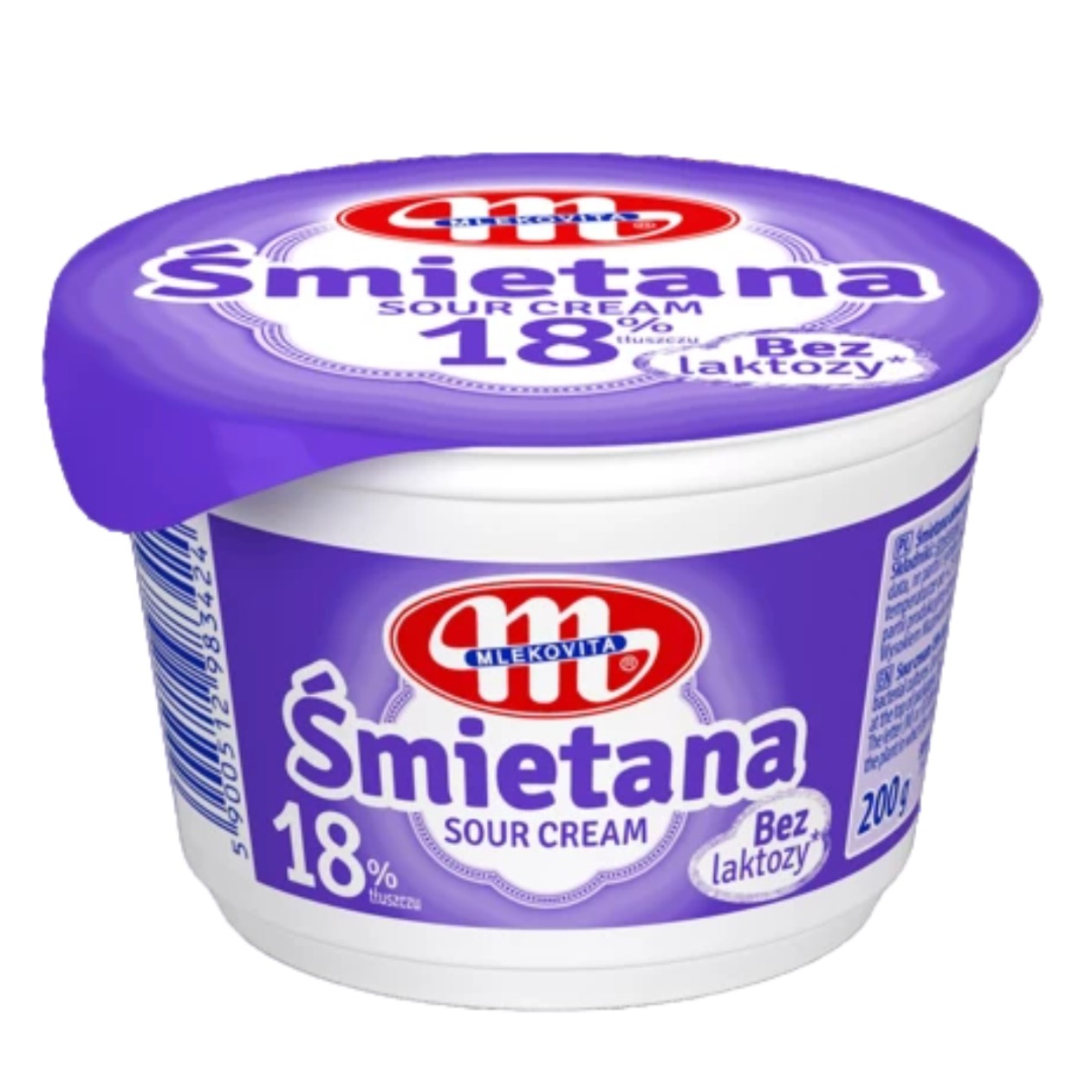 Śmietana Bez Laktozy 18% Mlekovita 200g (expires soon)