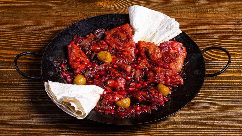 Pomegranate Roast with Cholpa