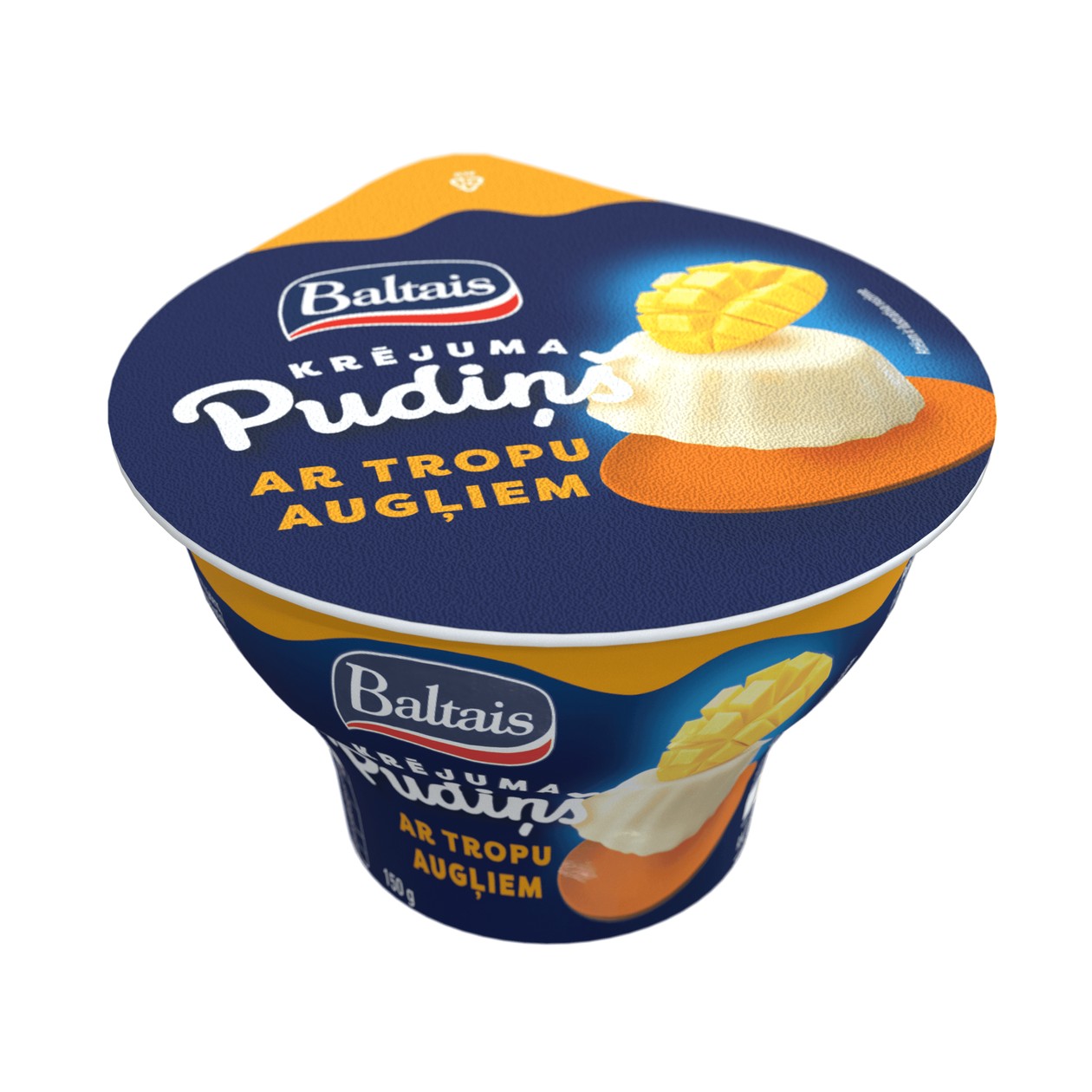 Cream pudding tropical fruit, Baltais, 150g (expires soon)