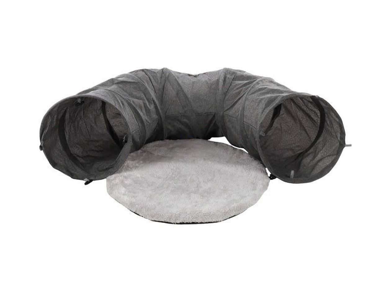 Flamingo Cat Tunnel with Gotar Cushion 95 x 28 cm, Gray