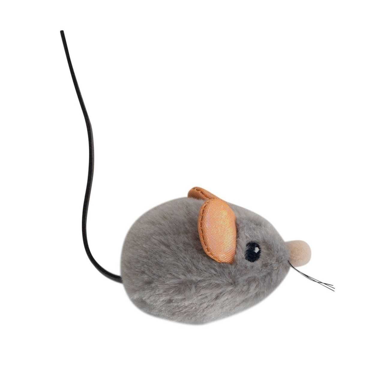 Trick Toy for Cats with a Squeaky Mouse, Gray